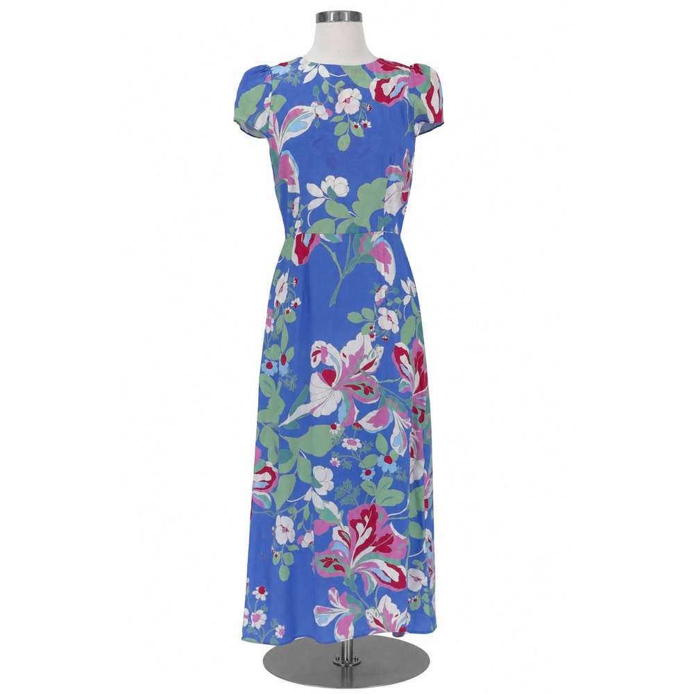 YUMI KIM Meilin Floral Maxi Dress Size M Rayon Blend Crew‎ Neck GUC